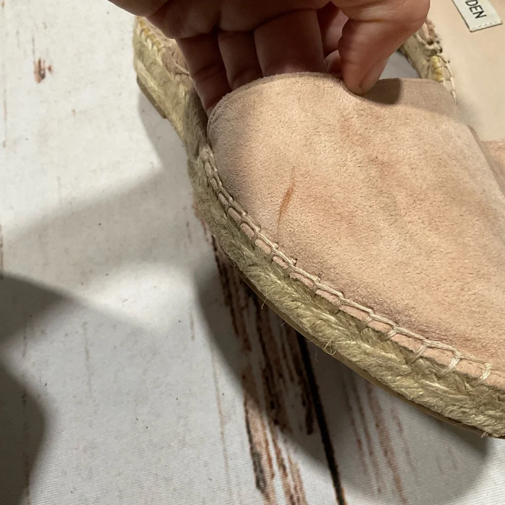 NWOT STEVE MADDEN MESA‎ LEATHER ESPADRILLE ANKLE ROPE TIE SANDALS